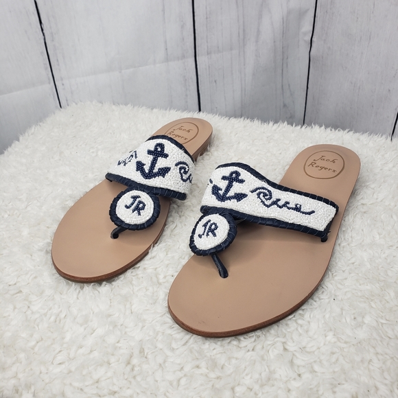 Jack Rogers Shoes - Jack Rogers beaded anchor sandals